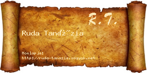 Ruda Tanázia névjegykártya
